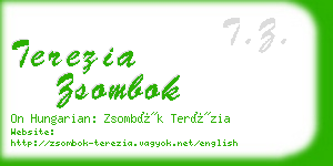 terezia zsombok business card